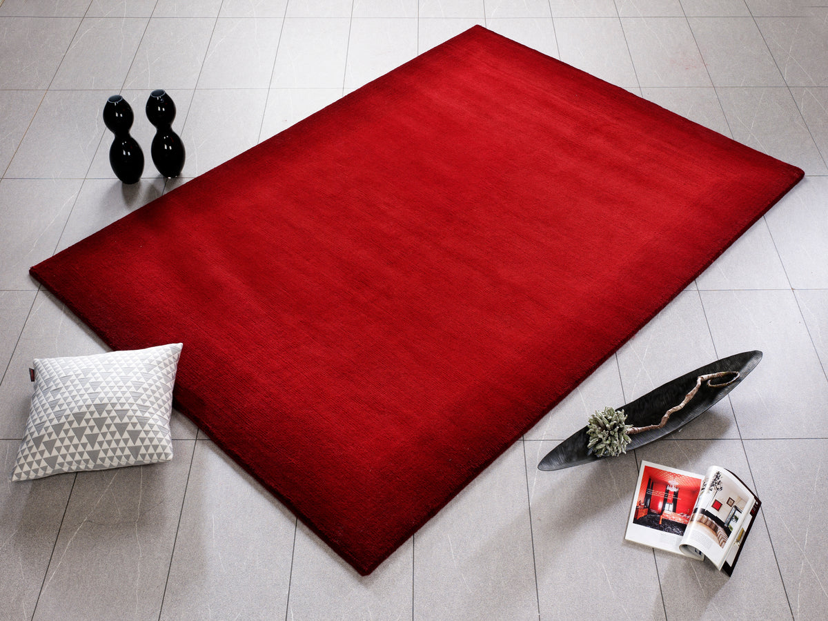 OCI Teppich VINCIANO TAMI dk.rot echter original handgeknüpfter Nepal-Teppich